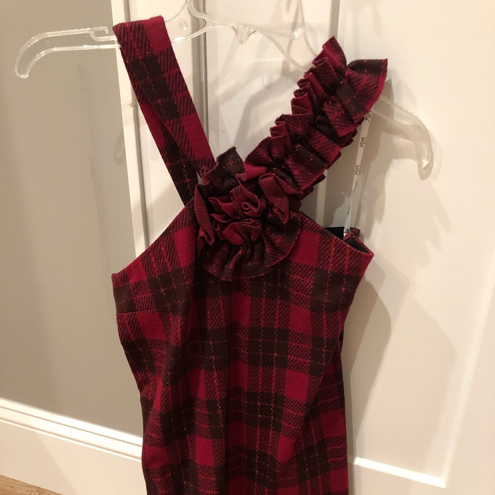 🌟5 for $20🌟EUC BOUTIQUE PLAID SHIMMER RUFFLE